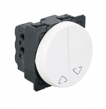 Arteor - Double switch - 10 A For direct control of a motor 2 modules 45 x 45 mm Round version